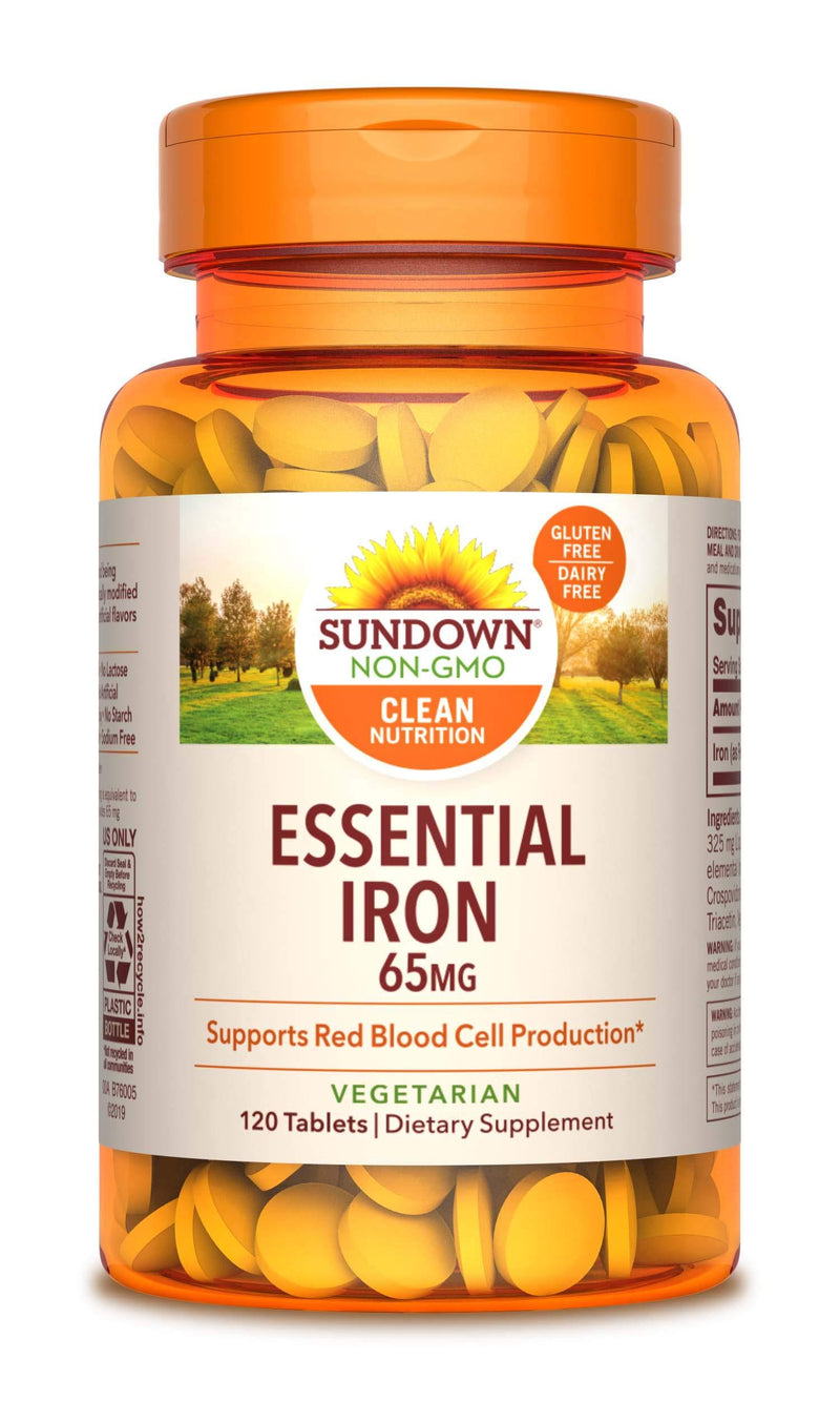 Sundown Iron Ferrous Sulfate 65 mg, 120 Count (Packaging May Vary) - BeesActive Australia