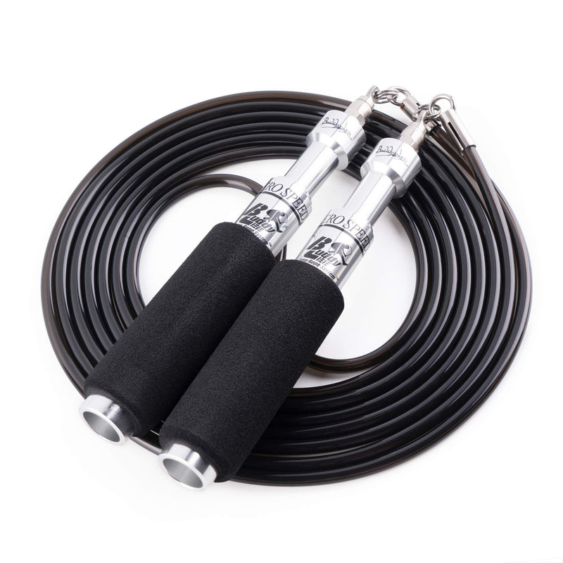 Buddy Lee Jump Ropes Aero Speed Black Original Ball Bearing Jump Rope, 6 Aluminum Jump Rope Handles. Perfect Jump Rope for Fitness, CrossFit Gym, Endurance Jumping, Double Unders, and Extreme Jumping Silver - BeesActive Australia