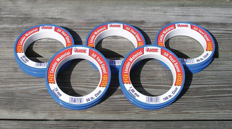Ande PCW50-100 Mono Leader Wrist Spool, 50-Yards, 100-Pounds, Clear - BeesActive Australia