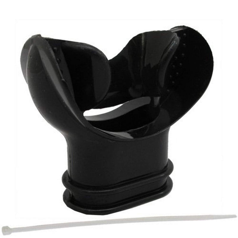 Scuba Choice Scuba Diving Black Silicone Comfort Bite Mouthpiece with Regulator Tie - BeesActive Australia