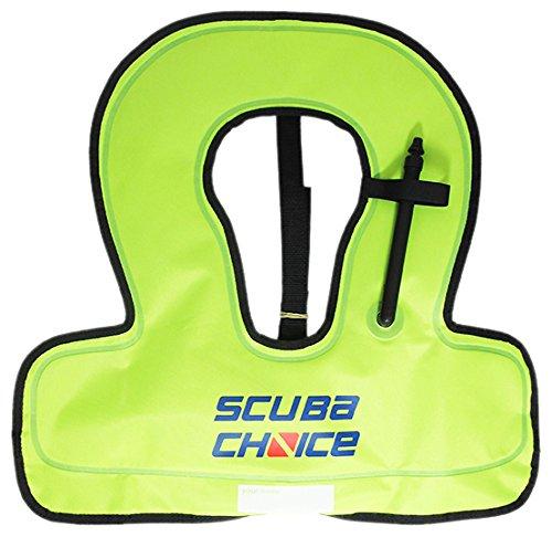 [AUSTRALIA] - Scuba Choice Youth Kids Snorkel Vest Neon Yellow/Blue with Name Box 