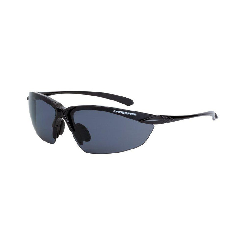 [AUSTRALIA] - Crossfire Eyewear 9614 Sniper Polarized Safety Glasses with Smoke Polarized Lens and Black Frame 