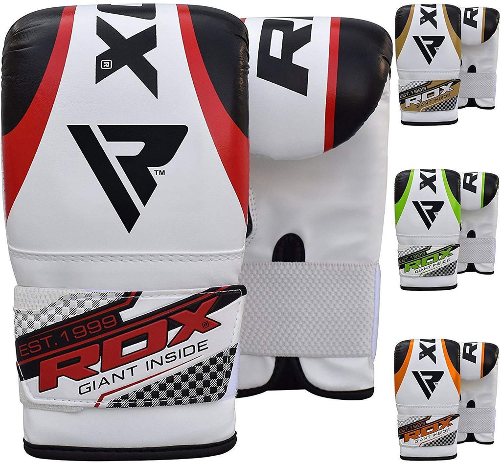 [AUSTRALIA] - RDX Authentic Gel Bag Mitts Boxing Gloves Grappling Punch MMA UFC-Color Black, Red 