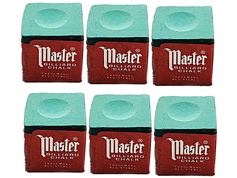 Half Dozen Green Master Pool Cue Chalk (6 Pieces) - BeesActive Australia