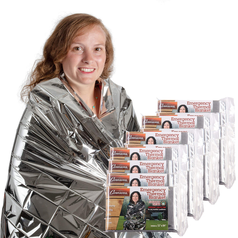 Grizzly Gear Emergency Thermal Blanket, 7 Feet x 4 1/3 Feet 4-Pack - BeesActive Australia
