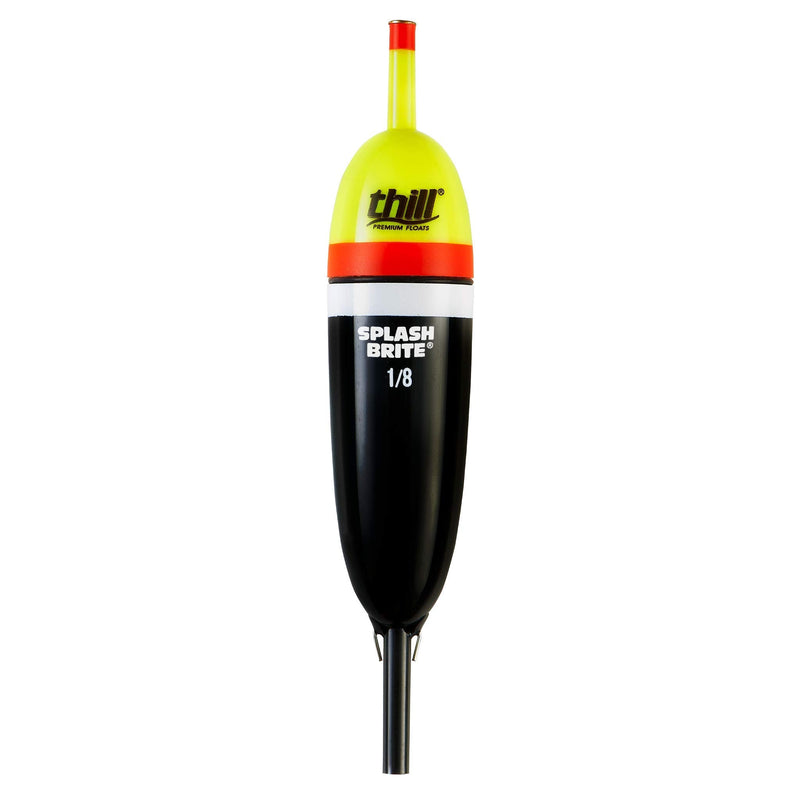 Thill Floats Splash Brite Lighted Bobber for Fishing - Center Slider Slip Float - Lights Up on Contact with Water, Medium, Yellow Red Black, One Size - BeesActive Australia