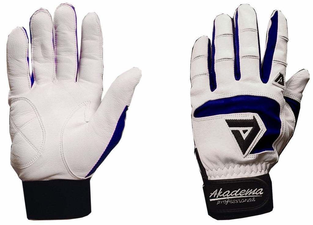[AUSTRALIA] - Akadema Professional Batting Gloves-White/Navy X-Large 