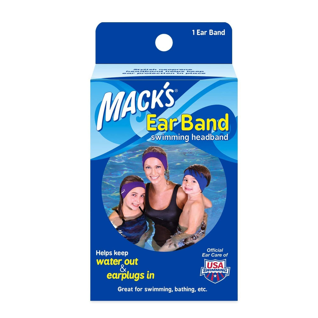Mack’s Ear Band Swimming Headband – Best Swimmer’s Headband – Doctor Recommended to Keep Water Out and Earplugs in - BeesActive Australia