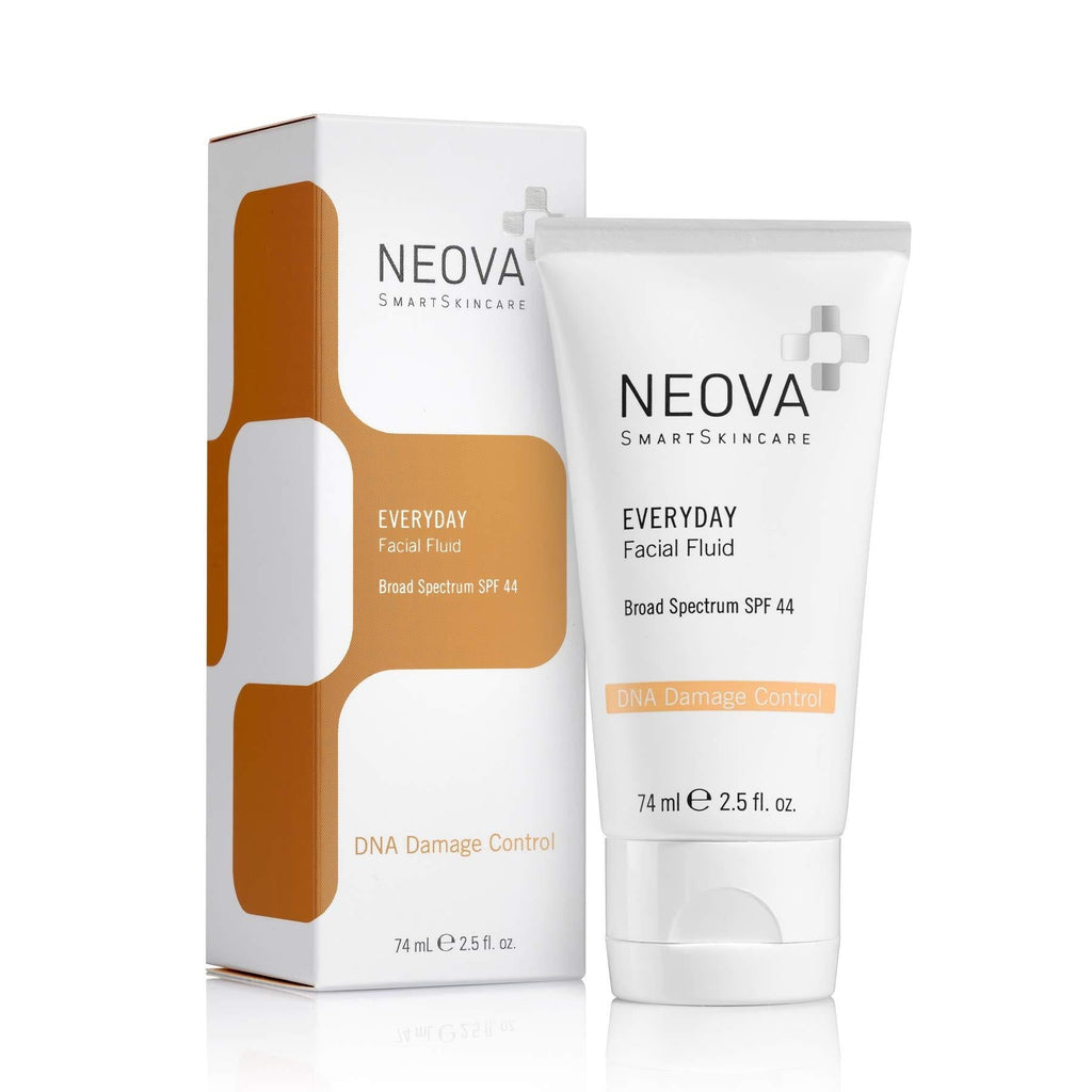 NEOVA SmartSkincare Facial Sunscreen Everyday Facial Fluid 2.5 fl. Oz. | Broad Spectrum SPF 44 Hybrid Sun Defense | Oil Free & Non Comdogenic - BeesActive Australia