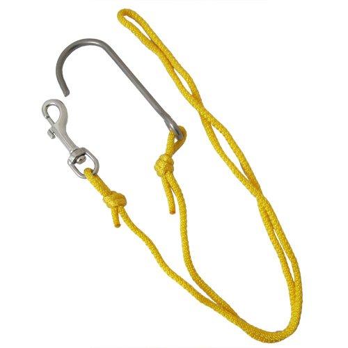 [AUSTRALIA] - Scuba Choice Scuba Diving Reef Dri' Hook with 45" Line and Stainless Steel Clip Snap 