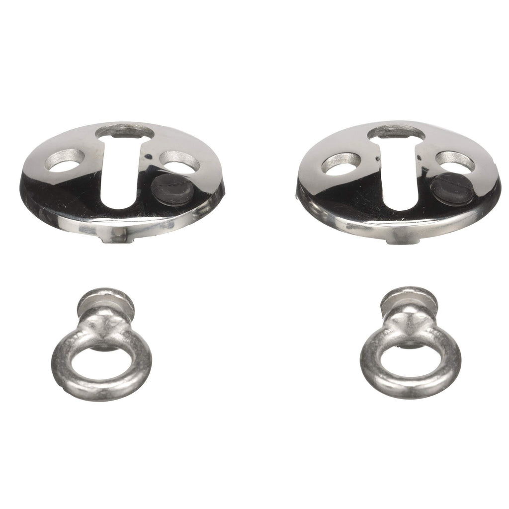 [AUSTRALIA] - Seachoice 30121 Fender Lock, Stainless Steel, 1 ½-inch Flange, 3/8-inch Interior Diameter of Eye, Pack of 2 