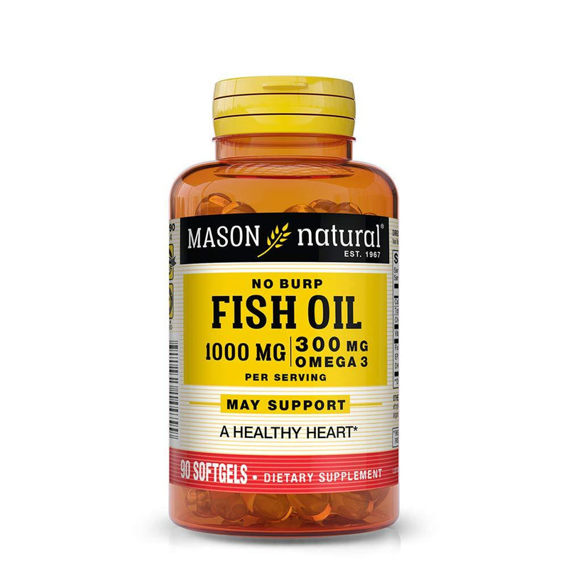 Mason Natural, Omega-3 Fish Oil, 1000 Mg, 90 Softgels, Dietary Supplement with Omega Fatty Acids from Fish Oil, Supports Heart and Joint Health - BeesActive Australia
