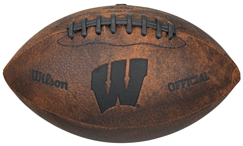 Gulf Coast Sales Vintage Throwback Football, 9-inches Wisconsin Badgers - BeesActive Australia