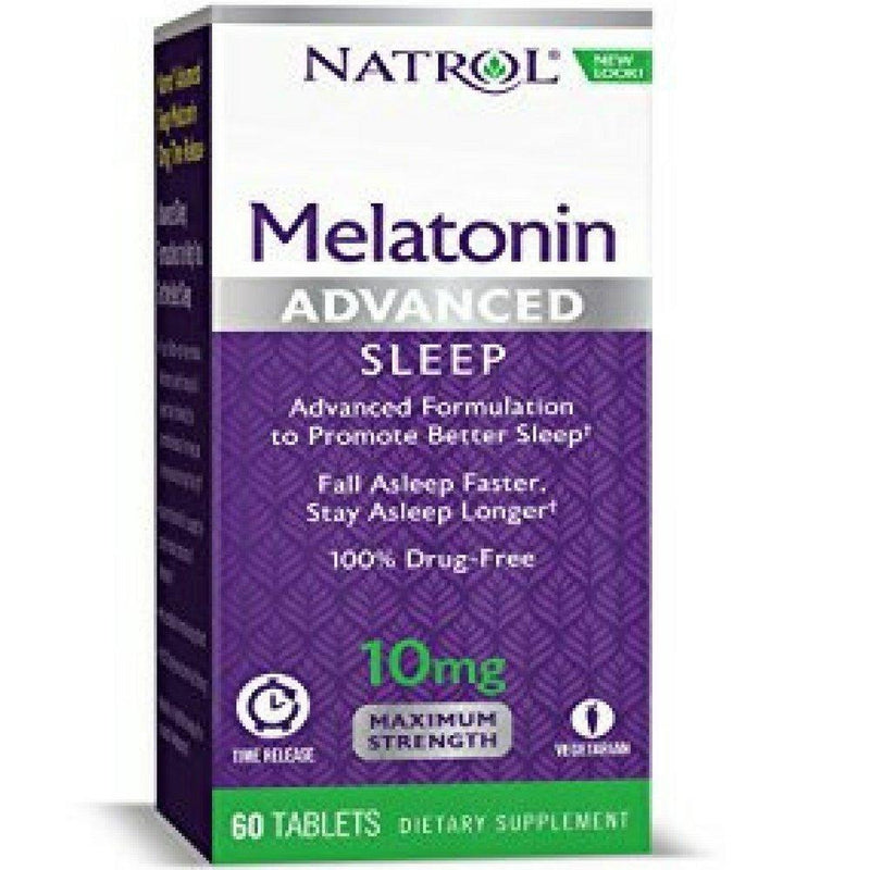 Natrol Advanced Sleep Melatonin Tablets, Maximum Strength 10 mg 60 ea ( Pack of 2) - BeesActive Australia
