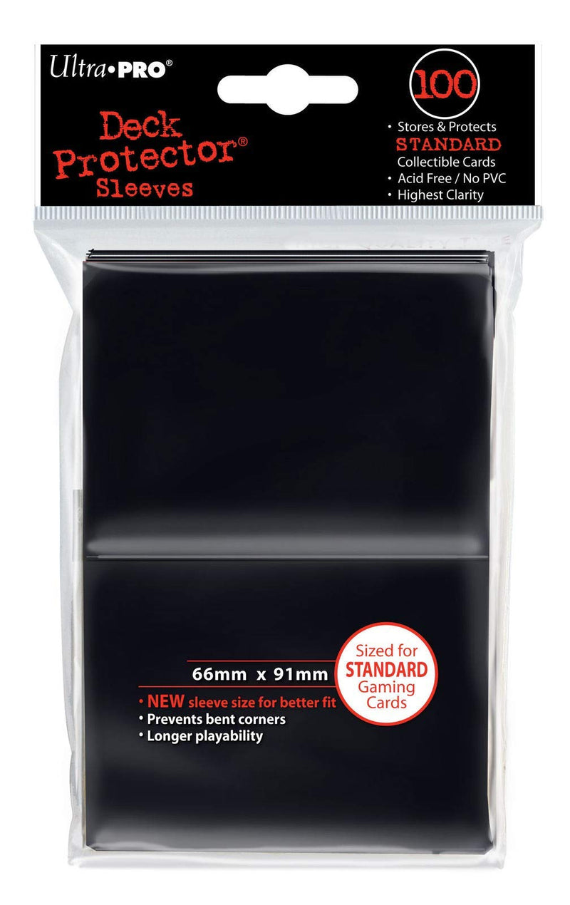 Ultra Pro Deck Protector Sleeves for Standard Size Cards | Black | 100-Count - BeesActive Australia
