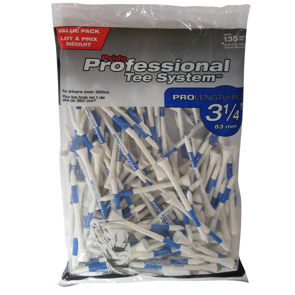 Pride Professional Tee System, 3-1/4 inch ProLength Plus Tee, 135 count, White - BeesActive Australia