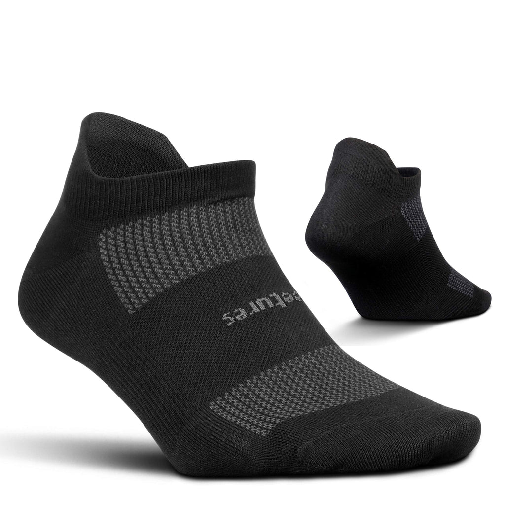 [AUSTRALIA] - Feetures High Performance Ultra Light No Show Tab Sock Solid Medium Black 