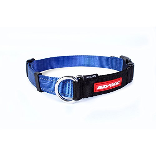 EzyDog Checkmate Martingale-Style Training and Correction Dog Collar Large Blue - BeesActive Australia