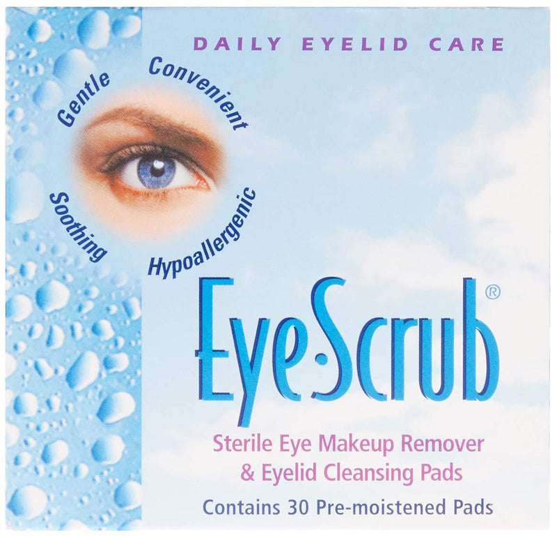 Eye Scrub Sterile Eye Makeup Remover & Eyelid Cleansing Pads 30 ea (Pack of 3) - BeesActive Australia