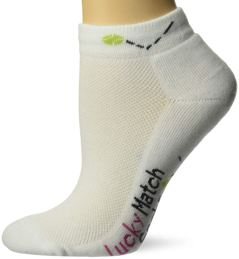 K. Bell Socks womens Fun Sports and Outdoors Novelty Crew Socks Shoe Size: 4-10 Lucky Match (White) - BeesActive Australia