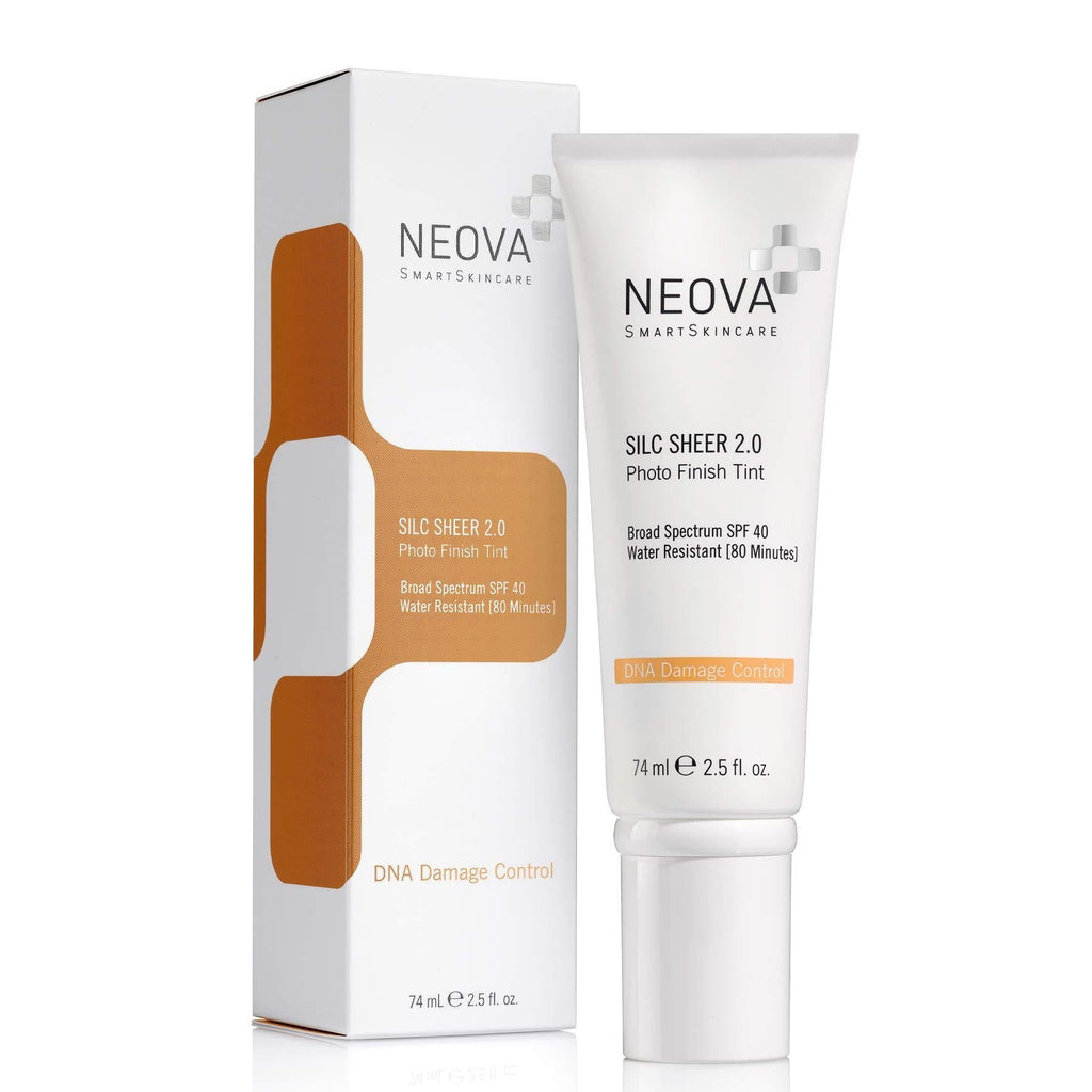 NEOVA SmartSkincare Silc Sheer 2.0 Tinted Sunscreen 2.5 fl oz | Broad Spectrum SPF 40 | Up To 80 min. Water Resistance | Oil & Fragrance Free | For All Skin Types - BeesActive Australia