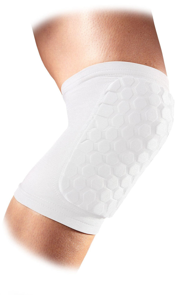 Mcdavid 6440 Hex Knee Pads/ Elbow Pads/ Shin Pads for Volleyball, Basketball, Football & All Contact Sports, Youth & Adult Sizes, Sold as Pair (2 Sleeves) Medium White - BeesActive Australia