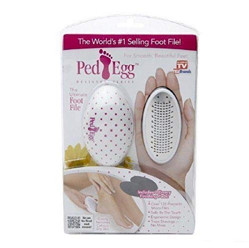 PegEgg Ped Egg Pedicure Foot File, White, 1-Pack - BeesActive Australia
