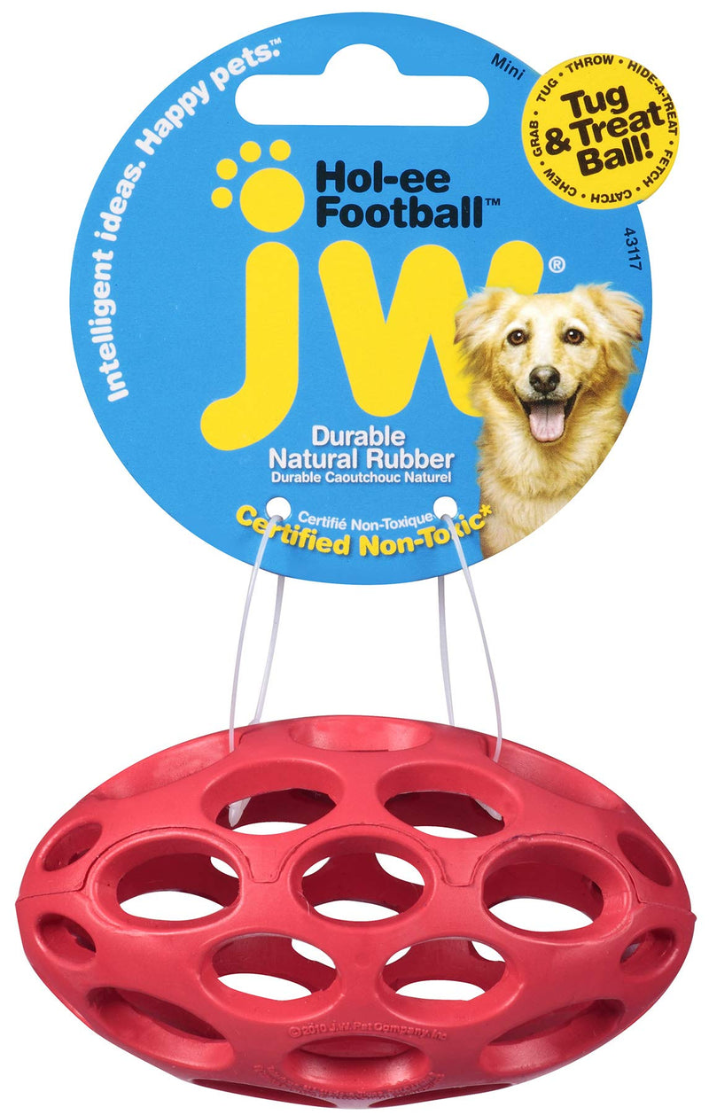 JW Pet Hol-ee Football Dog Chew Puzzle Toy, Mini, assorted colors. - BeesActive Australia