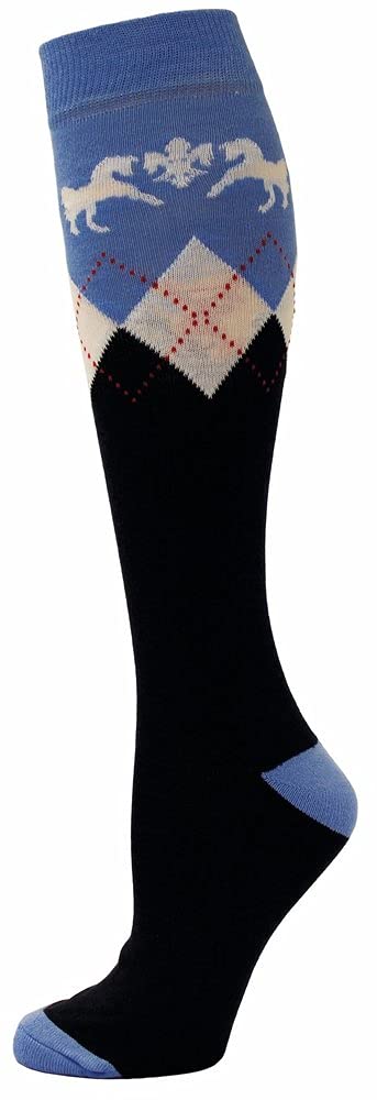 Equine Couture Hadley Knee Hi Socks Navy/Blue One Size - BeesActive Australia