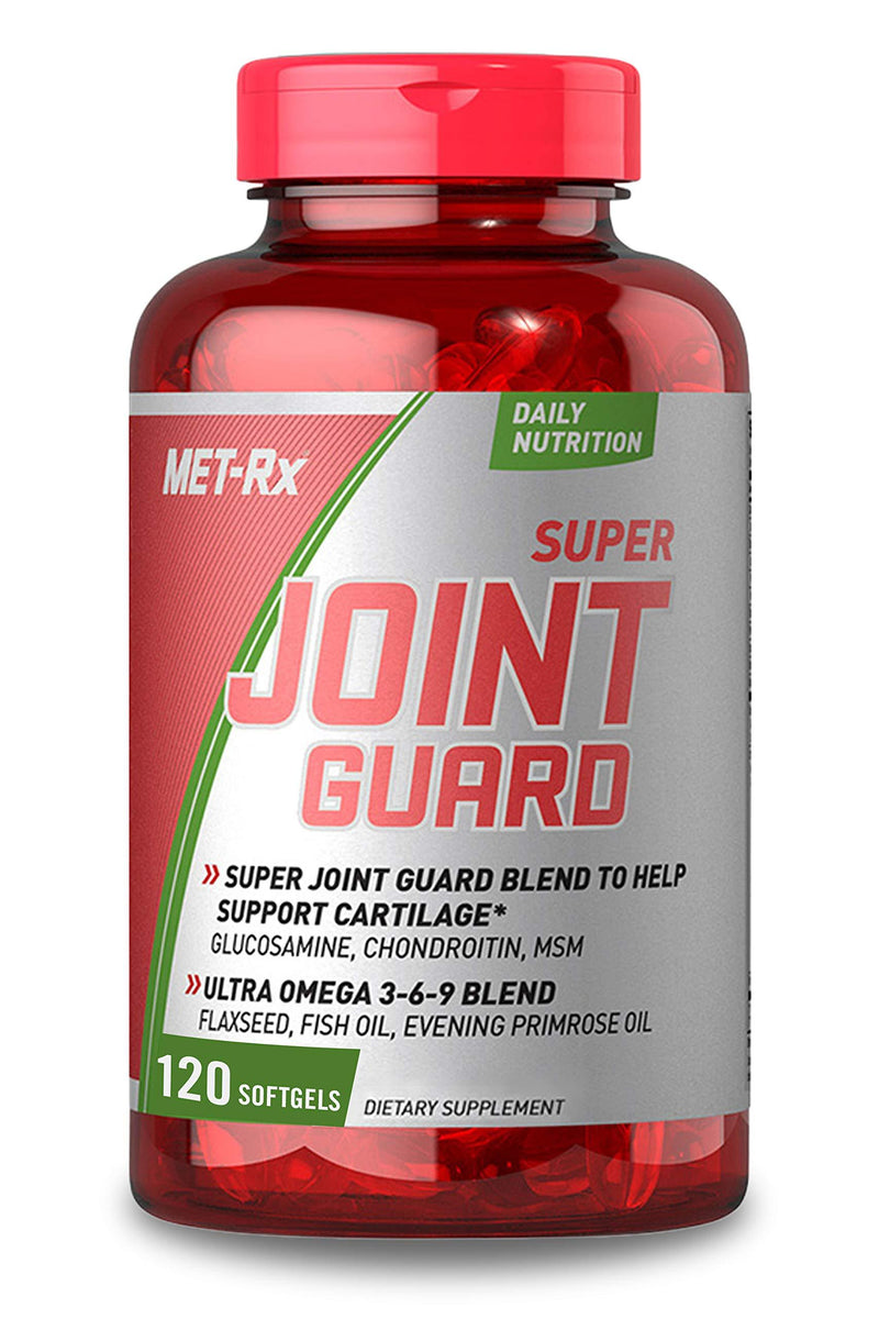 MET-Rx Super Joint Guard Supplement with Glucosamine, Chondroitin, and Omega 3 6 9 Fatty Acids, 120 Softgels - BeesActive Australia