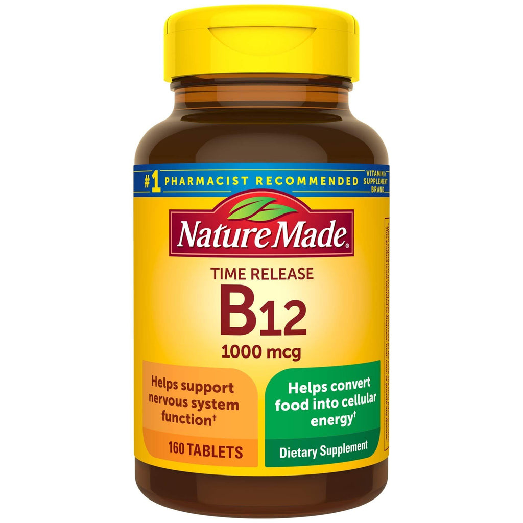 Nature Made Vitamin B12 1000 mcg Time Release Tablets, 160 Count Value Size for Metabolic Health - BeesActive Australia