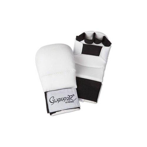[AUSTRALIA] - Pro Force Gladiator Karate Sparring Gloves White Medium (Knuckle Width: 3-3/8" - 3-5/8") 