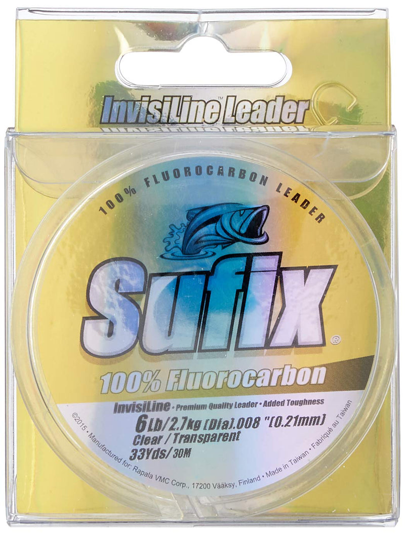 Sufix Invisiline 100% Flouro Leader 33 Yds Multi One Size - BeesActive Australia