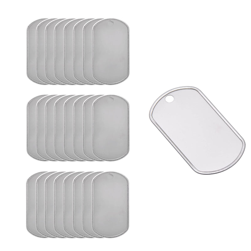 25 Shiny Stainless Steel Military spec Dog Tags - Blank - BeesActive Australia