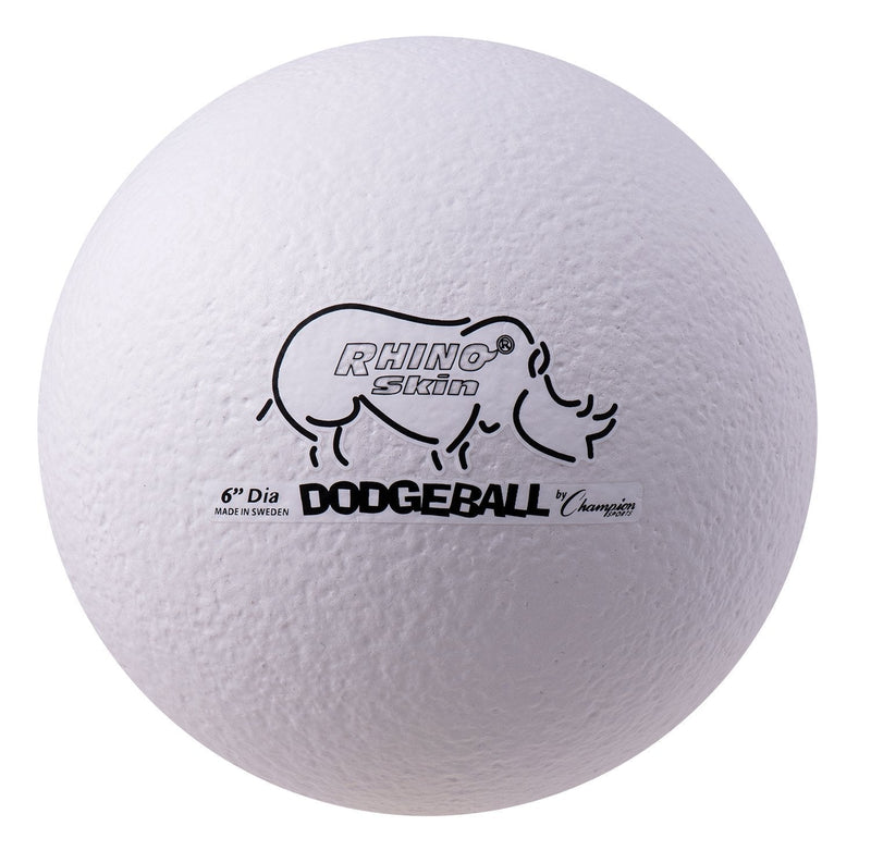 [AUSTRALIA] - Champion Sports Rhino Skin Low Bounce Dodgeballs 6.3" - White 