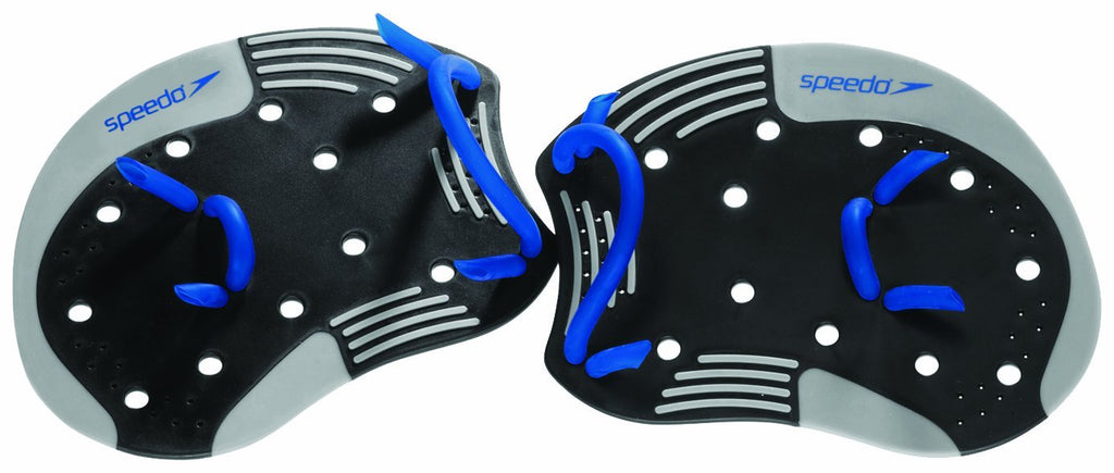 [AUSTRALIA] - Speedo I.M. Tech Swim Training Paddles Small - Medium Black/Blue 