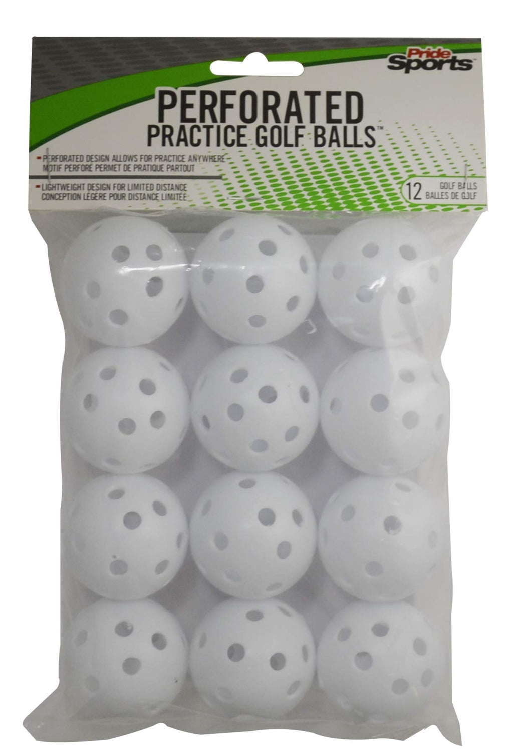 PrideSports Practice Golf Balls, Perforated, 12 Count - BeesActive Australia