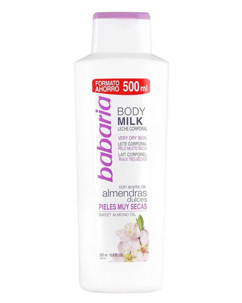 Babaria Body Milk with Sweet Almond Oil for Very Dry Skin, 500ml / 17 Oz - BeesActive Australia