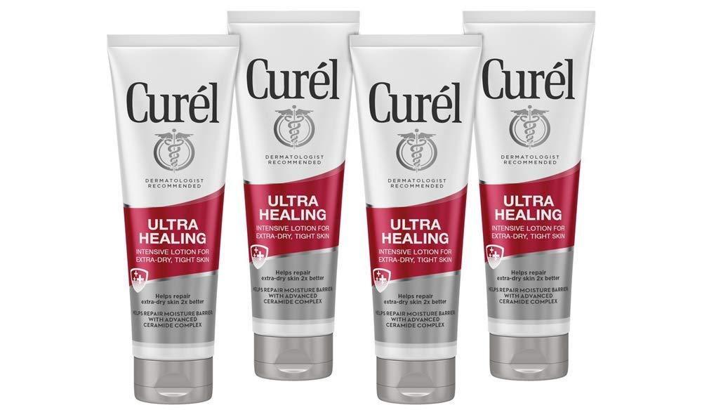 Curél Ultra Healing Body Lotion, Body and Hand Moisturizer for Extra-Dry, Tight Skin, 2.5 Ounce (Pack of 4), with Advanced Ceramide Complex and Hydrating Agents - BeesActive Australia