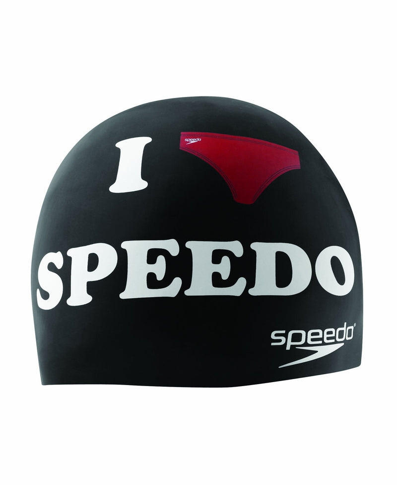 [AUSTRALIA] - Speedo Silicone 'I Heart Speedo' Swim Cap, Black 