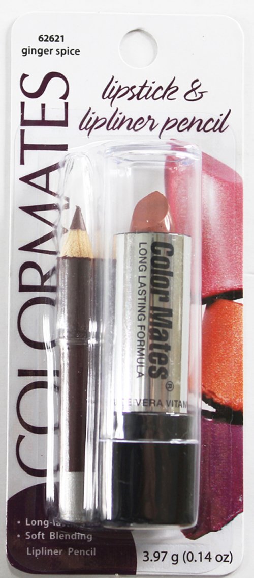 Color Mates Lipstick with Lipliner Pencil, 62621 Ginger Spice - BeesActive Australia