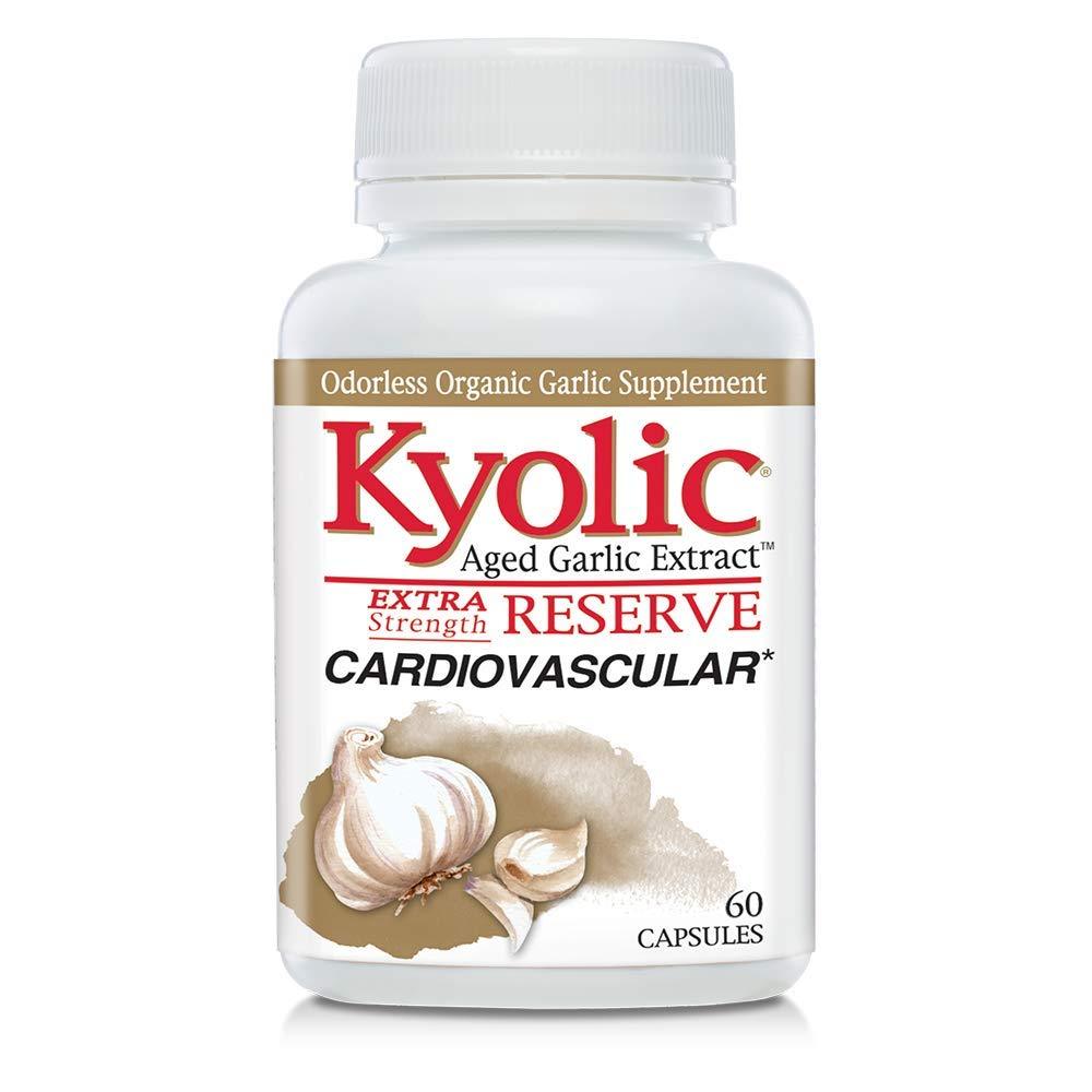 Kyolic Aged Garlic Extract Reserve Cardiovascular Supplement, 60 Capsules 60 Count (Pack of 1) - BeesActive Australia