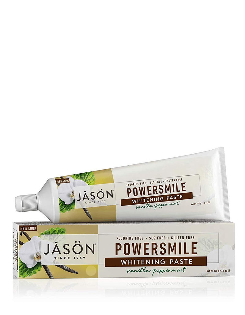 Jason Powersmile Whitening Fluoride-Free Toothpaste, Vanilla Peppermint, 6 Oz - BeesActive Australia
