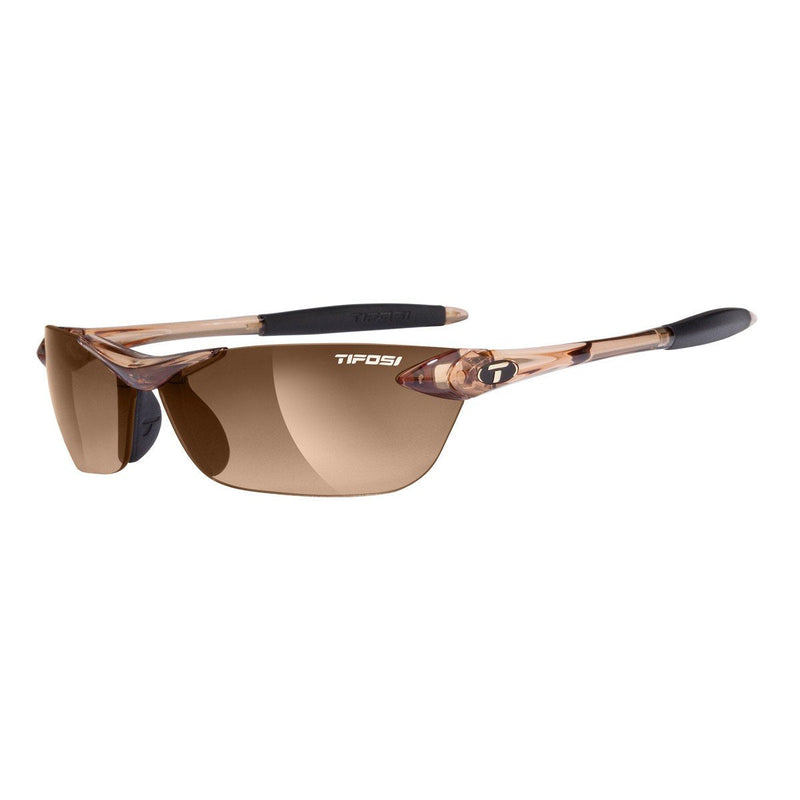 Tifosi Seek Wrap Sunglasses Crystal Brown Frame/Brown Gradient Lens - BeesActive Australia