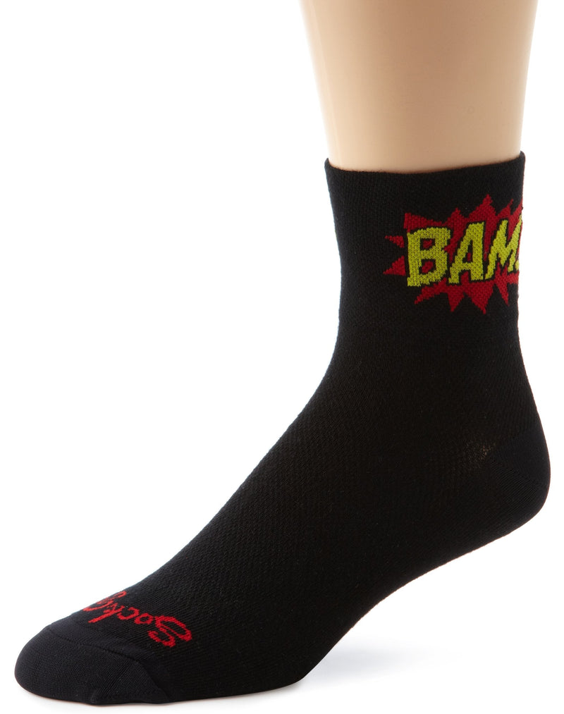 SockGuy Men's Boom Pow Socks Large-X-Large Black - BeesActive Australia