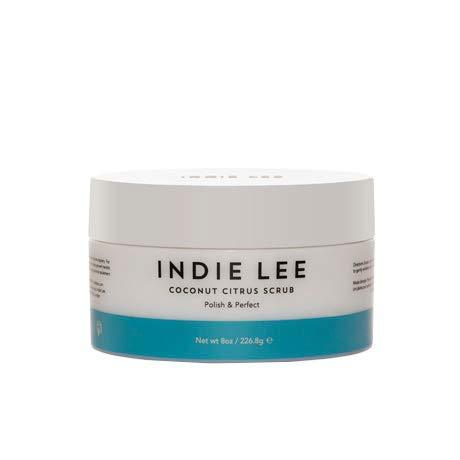 Indie Lee Coconut Citrus Body Scrub - Hydrating Shower + Bath Exfoliator with Cane Sugar + Jojoba Oil for Removing Dead Skin - Great for Rough, Dry Skin - Use on Legs, Elbows, Hands (8oz / 226.8g) - BeesActive Australia