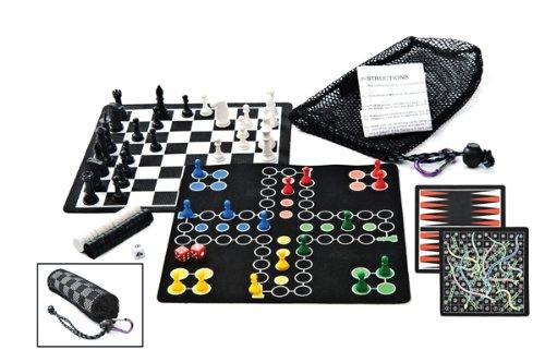 Outside Inside Backpack Board Games, Compact, Foldable, Magnetic, Travel Size for Camping and Travel 5 in 1 - BeesActive Australia