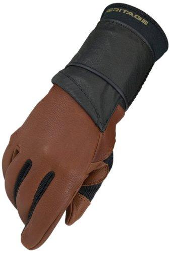 [AUSTRALIA] - Heritage Pro 8.0 Bull Riding Gloves, Size 8, Saddle Brown 