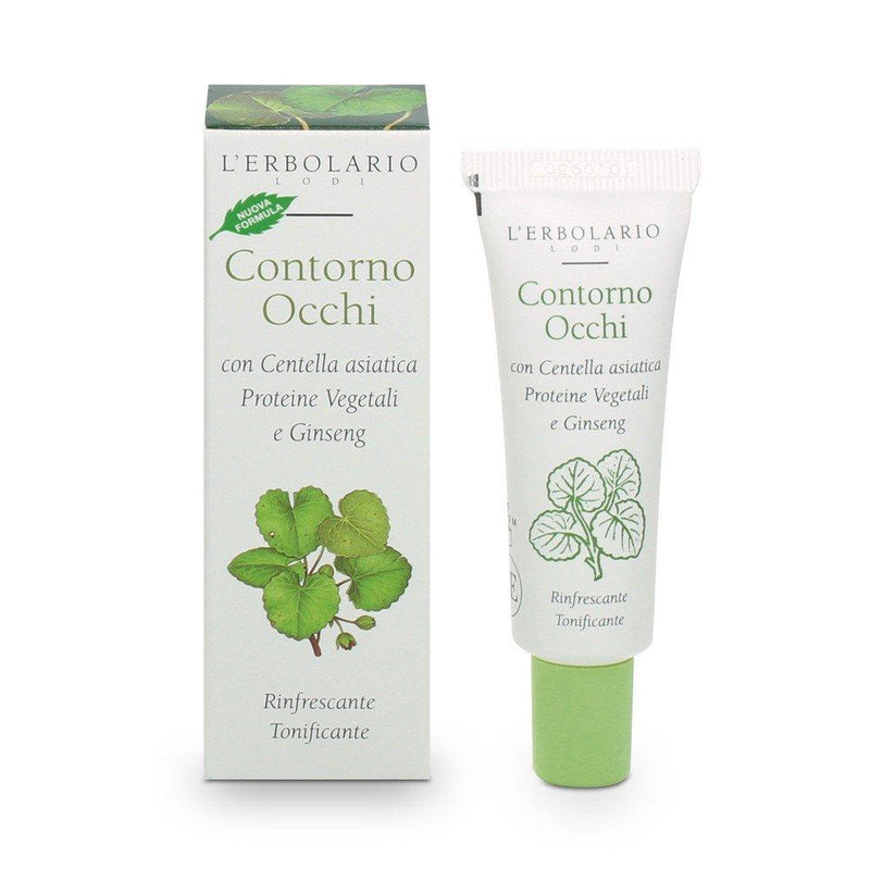 L'Erbolario - Eye Contour Gel - with Centella Asiatica, Plant Protein & Ginseng - Reduces Under-eye Bags & Circles - Refreshing & Toning - Cruelty Free, 0.5 oz - BeesActive Australia