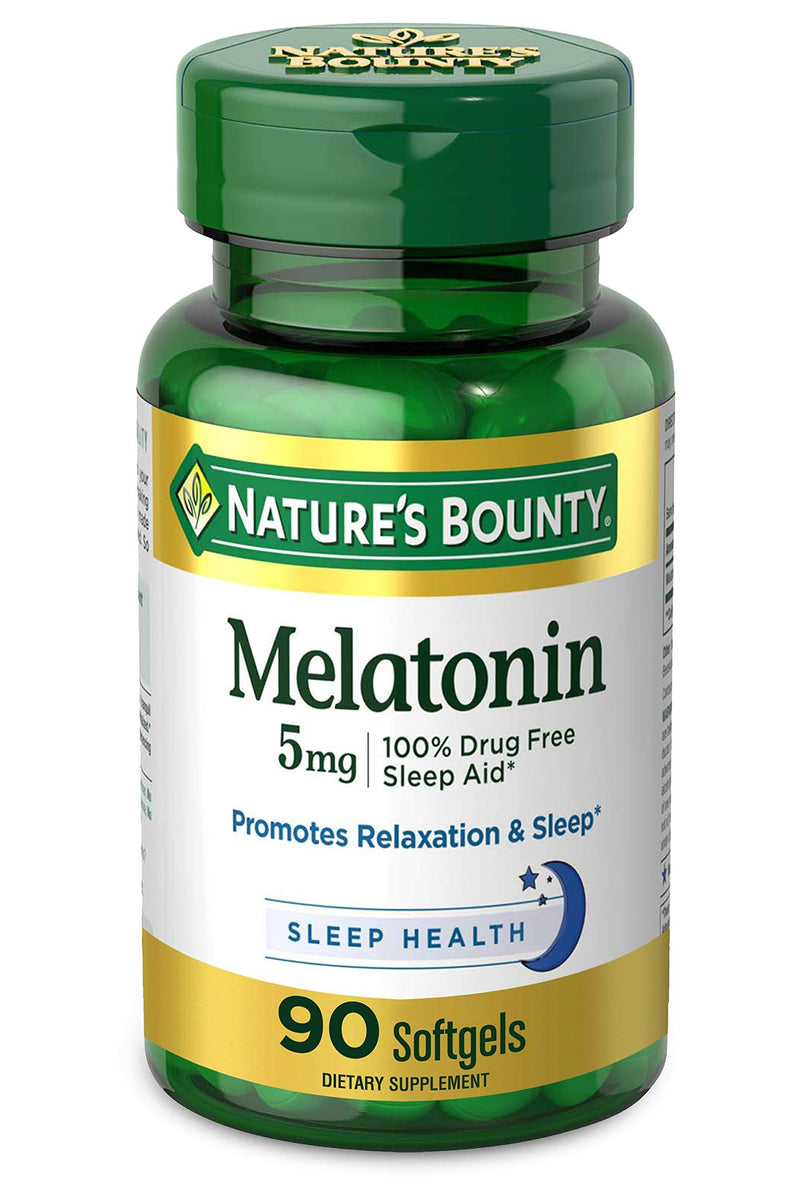 Nature's Bounty Melatonin, 100% Drug Free Sleep Aid, Dietary Supplement, Unflavored 90 Count - BeesActive Australia